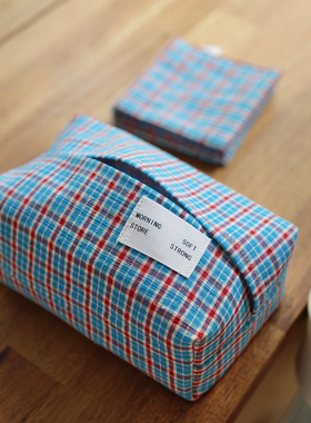 早上好缝纫所 像马特鲁海的蓝色 原创手工缝纫纸巾抽 布艺抽纸套