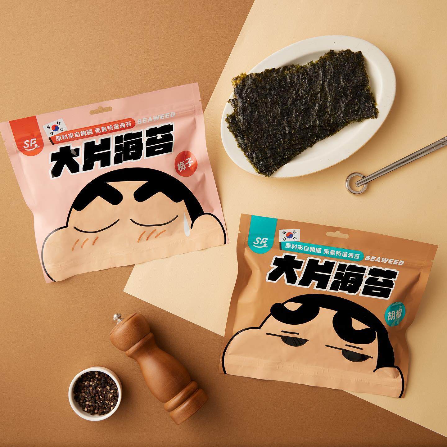 台湾大片海苔梅子口味蜡笔小新