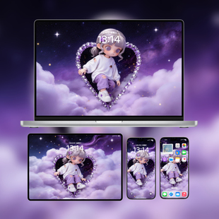 爱心时空嘎子姐手机壁纸 电脑平板壁纸 梦幻动态苹果安卓壁纸