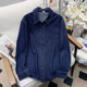 胡子叔大码 女深蓝色软牛仔衬衫 女秋冬内搭叠穿衬衣胖mm正肩上衣春