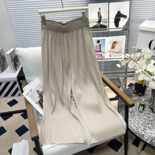 九分裤 夏薄款 胖mm款 胡子叔大码 直筒阔腿裤 子褶皱裤 式 高腰垂 三灾裤