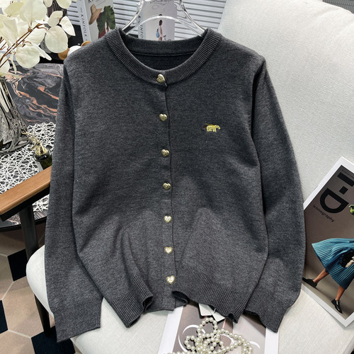 大码女装针织开衫女胖mm