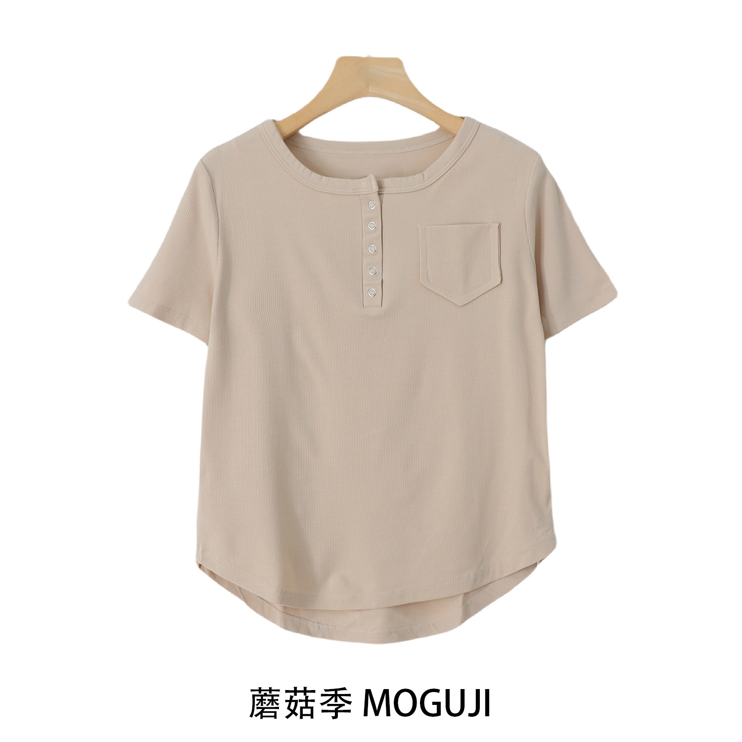 夏季新品百搭打底衫韩版休闲撞色女款短袖时尚气质女士圆领体恤