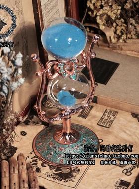 玻璃欧式风可旋转书房沙漏计时器