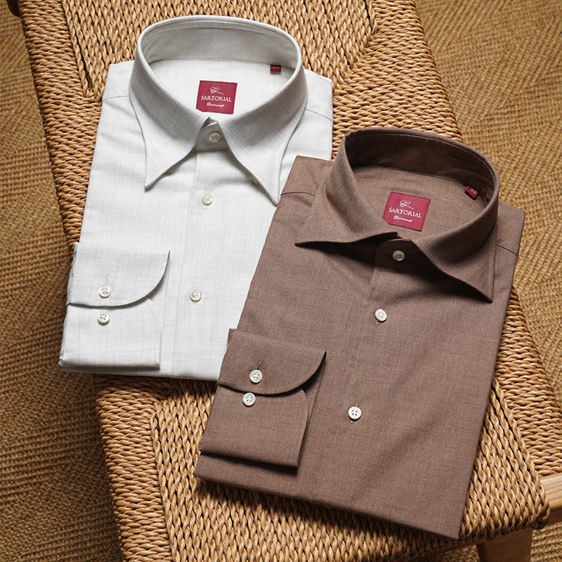 CM那不勒斯皇后秋冬羊绒棉混纺休闲男士长袖衬衫系列480/486