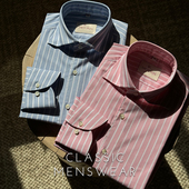 CM那不勒斯皇后樱花粉 436 439 湖蓝色条纹特细Open weave休闲衬衫