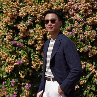 CM那不勒斯皇后藏青手工意式 Blazer53 泡泡纱匹马棉休闲商务西装