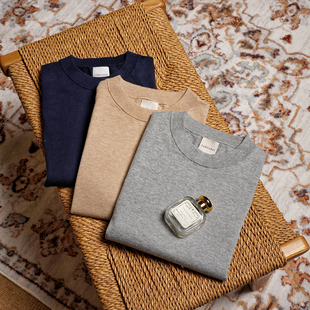 CM那不勒斯皇后纯色棉麻混纺圆领短袖男士春夏针织衫