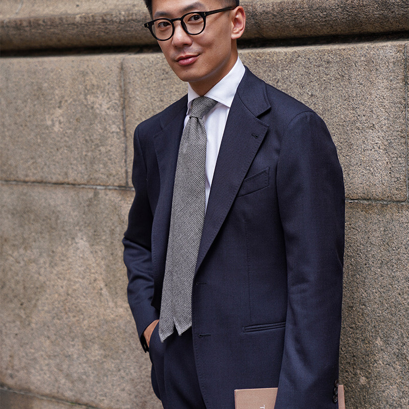 CM那不勒斯皇后Hollandsherry伦敦系列全麻衬重磅羊毛精纺套装175