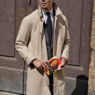 CM那不勒斯皇后卡其色尼龙防水充棉保暖男士 通勤行政风衣182