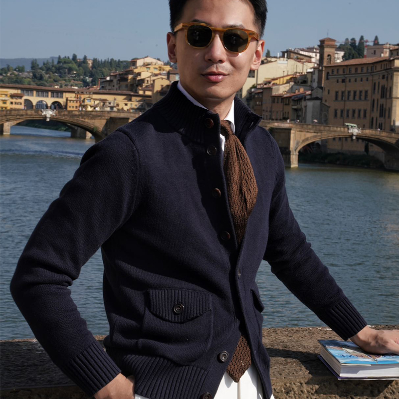 CM羊绒混纺开衫A1夹克针织衫