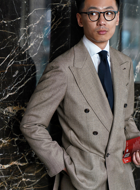 CM那不勒斯皇后Hollandsherry伦敦系列全麻衬重磅羊毛精纺套装173