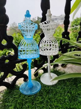 黑白色镂空模特6分BJD小布Blythe licca娃屋衣架衣服裙子展示人台