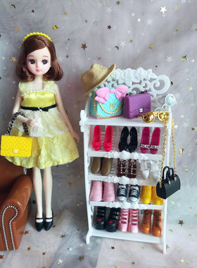 licca娃娃正货玩具配件 家居场景摆设道具多层鞋架 鞋包架 鞋帽架
