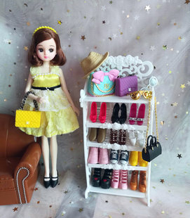 licca娃娃正货玩具配件 家居场景摆设道具多层鞋架 鞋包架 鞋帽架