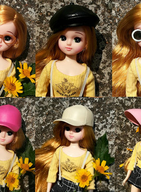 正散货新款玩具女孩娃娃licca服装配件 眼镜太阳镜棒球帽草帽