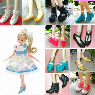 新品丽佳可儿女孩玩具Momoko小布blythe洋娃娃服饰配件鞋子马丁靴