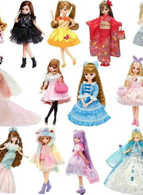 现货TAKARA TOMY LICCA丽佳娃娃衣服风衣连衣裙制服公主裙 美人鱼