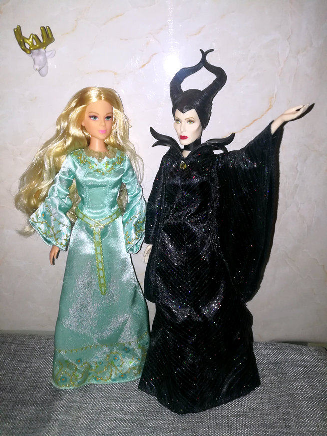 迪斯反派 睡美人沉睡魔咒  电影真人版珍藏版女巫 玛琳菲森娃娃