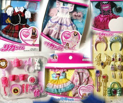 清仓古董娃衣丽佳珍妮芭芘娃娃盒装服装裙子首饰包包鞋帽食玩配件