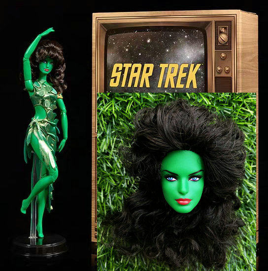 2016星际迷航50周年芭芘娃娃人偶玩具收藏珍藏版 娃头