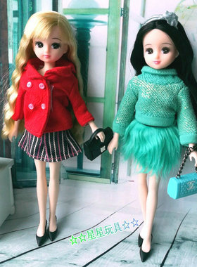 正散货女孩玩具娃娃服装配件licca丽佳烂草莓redberry可穿套装