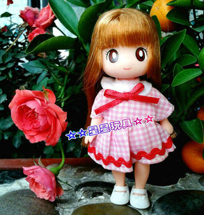 正散货日本小珍妮娃娃 11厘米 齐刘海金发 鞋子随机 非图中白鞋