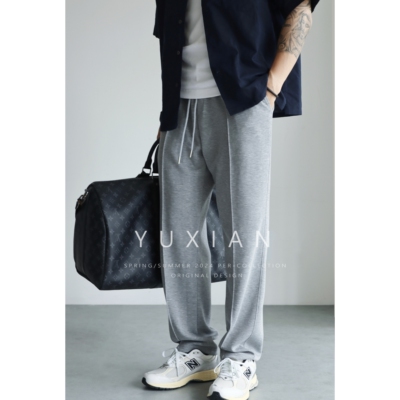 YUXIAN宽松日系垂感弹力抗皱卫裤