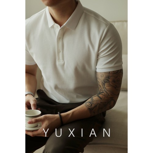 YUXIAN菠萝纹Polo短袖春夏通勤