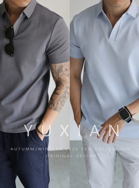 【旅行家系列】5A抗菌凉感速干V领Polo衫海鸥领短袖休闲商务春夏