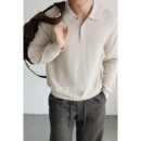 毛衣纯色百搭秋冬 休闲商务针织衫 YUXIAN意式 棉质翻领老钱POLO长袖