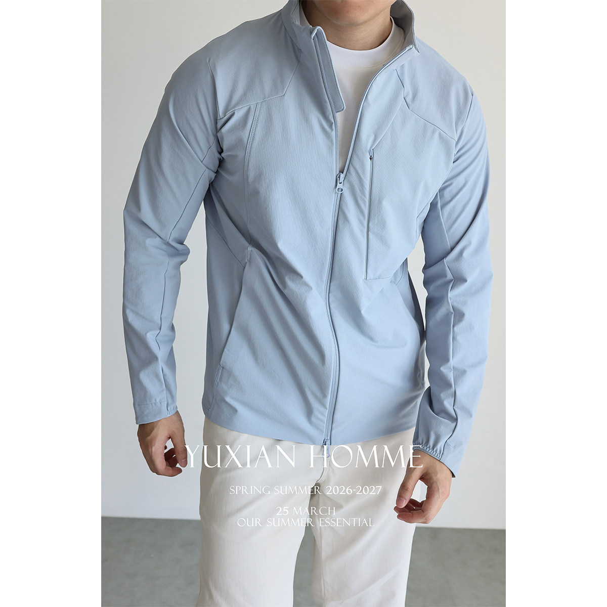 【轻量化速干】棉感立领弹力抗皱吸湿排汗运动休闲双头拉链外套