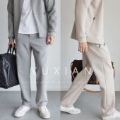 零 压空气感 棉质运动风直筒垂感长裤 抗皱高弹休闲卫裤 秋冬季