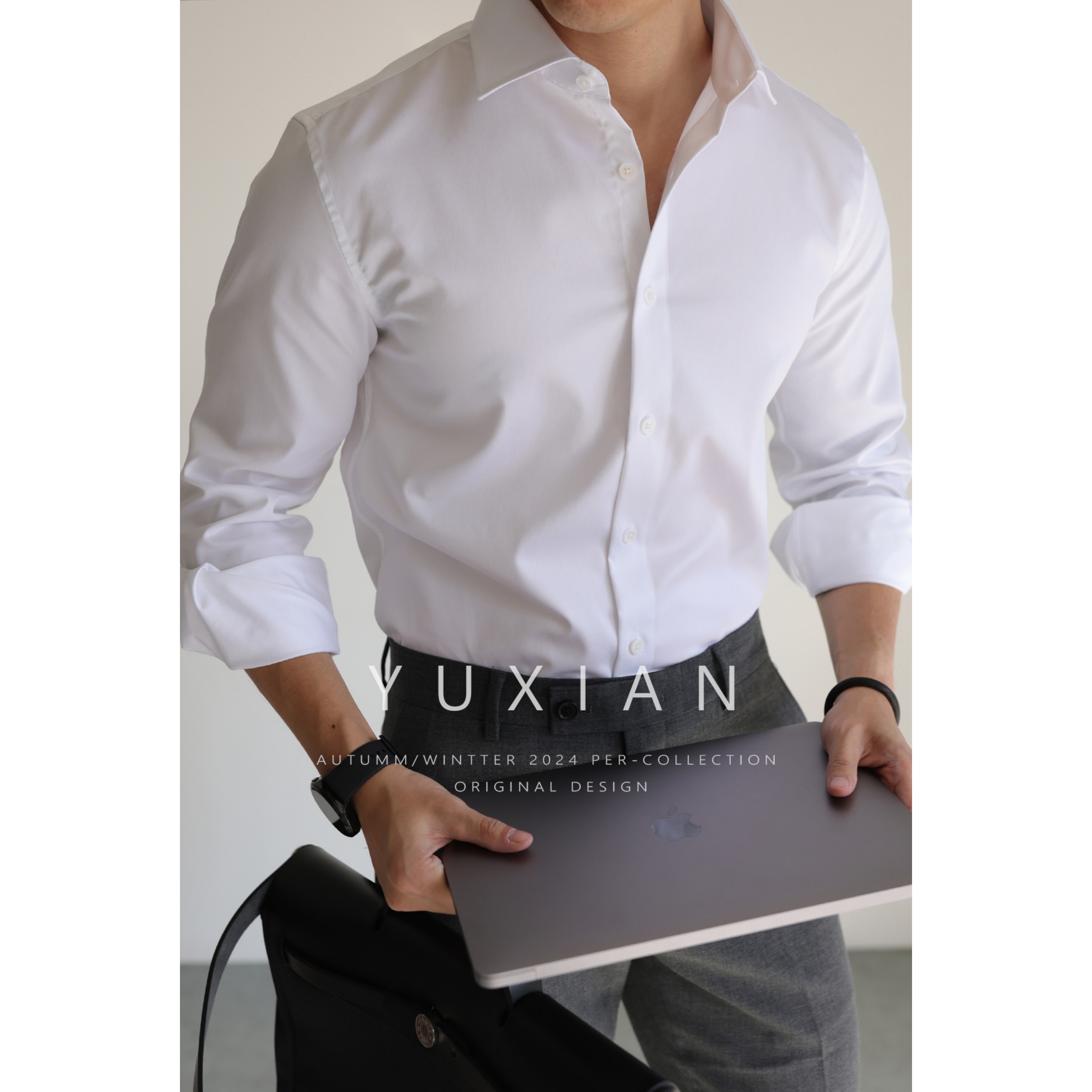 YUXIAN高端100支男士长袖衬衫