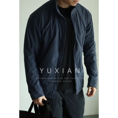 YUXIAN小立领春秋合身夹克