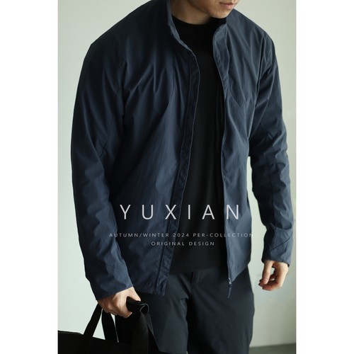 YUXIAN小立领春秋合身夹克