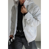 YUXIAN轻盈暖绒棉服连帽保暖外套蓬松休闲商务日系棉衣男士 冬季