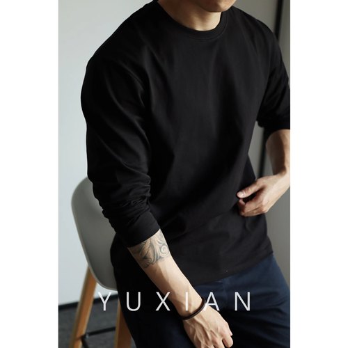 YUXIAN长袖简约青年打底衫