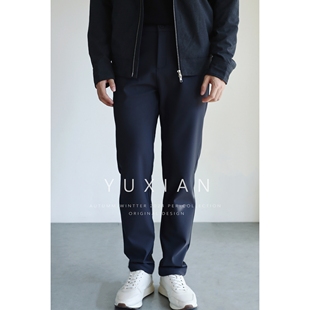 长裤 修身 弹力抗皱男士 YUXIAN秋冬绵羊毛弹力混纺通勤商务休闲西裤