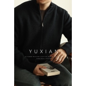 重磅蓬感双股混纺保暖针织中领拉链外套长袖 先锋者系列 毛衣