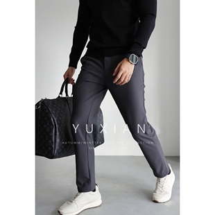 直筒男士 束缚弹力抗皱免烫休闲商务修身 零 长裤 高端通勤神裤