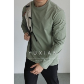 YUXIAN棉感轻盈速干拼接蜂窝网眼弹力抗皱运动户外长袖 透气男士