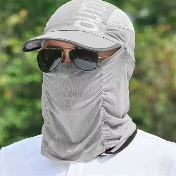 可折叠防晒帽男士夏季钓鱼骑车遮