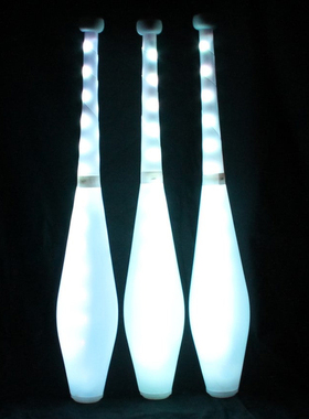 发光杂技棒led夜光杂耍棒捷克棒小丑道具充电款LED Juggling Club