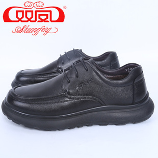 【买1赠5】双凤皮鞋2025冬季新款厚底时尚增高休闲男鞋71M-5006