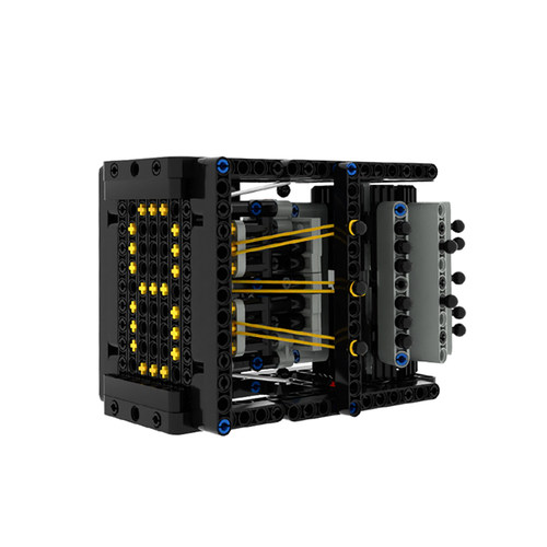 小小工程师国产积木机器人齿轮机械模型科技教育拼装点阵机械数字