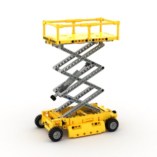 小小工程师国产积木电动齿轮工程机械组模型科技教育拼装升降机