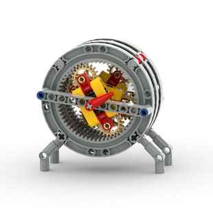 小小工程师国产积木机器人齿轮机械拼装 行星齿轮减速机教具套装