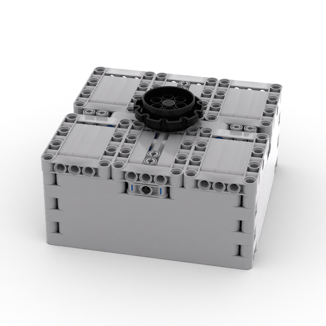 盒子齿轮电动科技模型