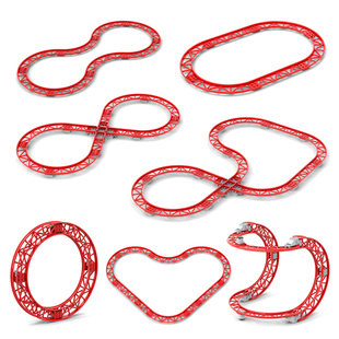 兼容国产小颗粒科技积木零件散件配件过山车轨道车火车套装